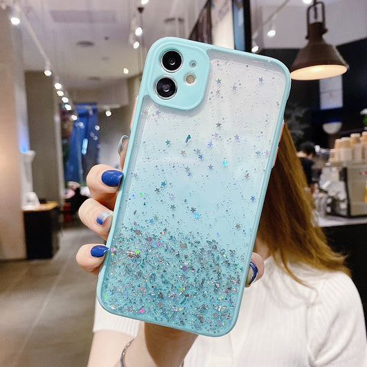 Funda Protectora con Protección Ocular y Diseño Glitter para iPhone 12Pro, 11, XS - Image 11