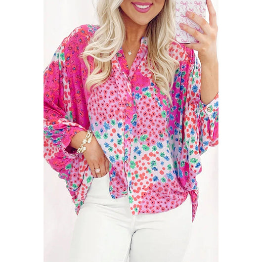 Camisa Suelta de Manga Larga con Combinación de Colores - Image 2