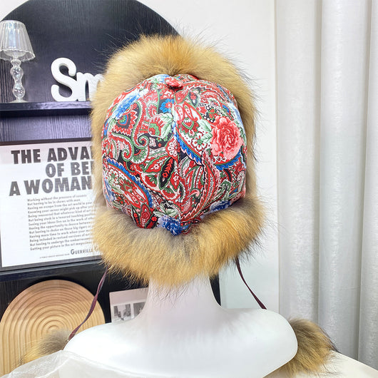 Gorro Ushanka con Orejas de Pelaje de Zorro Estilo Coreano - Image 34