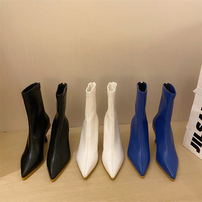Botas Martin de Cuero Suave para Mujer con Tacón Stiletto y Punta Afilada - Image 8