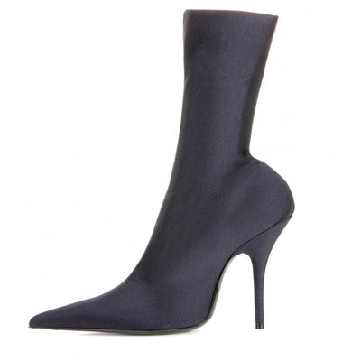 Botas Puntiagudas con Tacón Stiletto y Elástico Lateral para Mujer - Image 14
