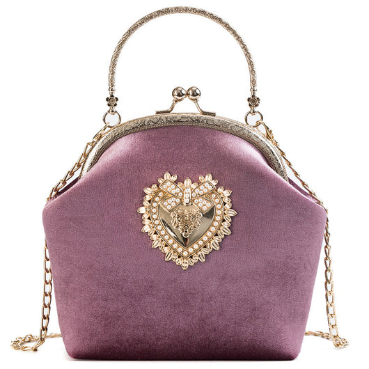 Bolso de Mano Retro Dorado en Terciopelo con Diamantes - Edición Personalizada - Image 7