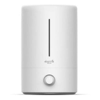 White cylindrical air aroma diffuser with a vertical water level indicator and a control knob on the front. - Image 5