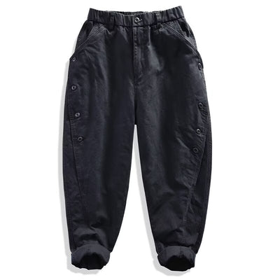 Pantalones Cargo Estructurados para Hombre con Fila de Botones Audaz - Image 9