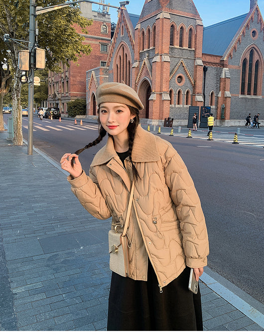 Abrigo de Lana con Relleno para Invierno - Cuello Solapa Mujer - Image 16