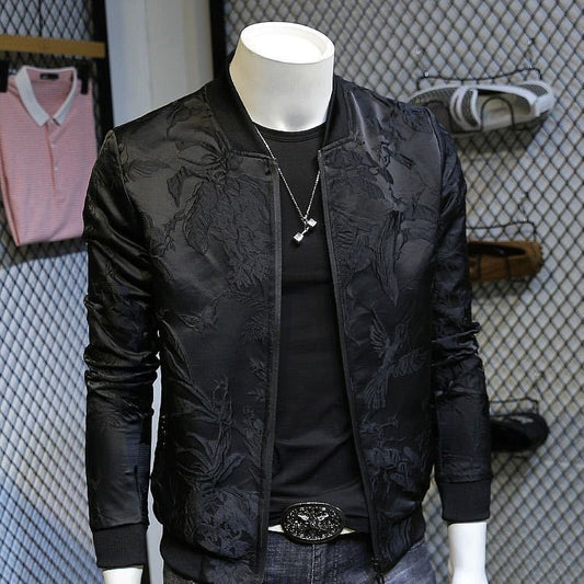 Chaqueta Beisbolera Slim Fit Cuello Clásico