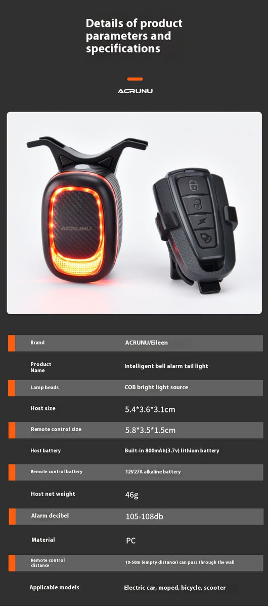 Luces Traseras Inteligentes con Detección de Frenado para Bicicleta - Image 12