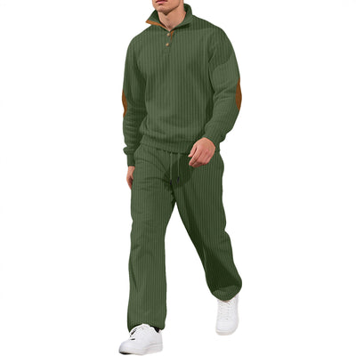 Conjunto Otoñal: Pantalón Casual y Suéter Jacquard con Cuello Alto - Image 4