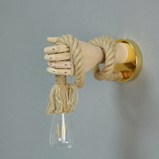Lámpara de Pared Mecánica Mano Vintage con Ornamentos - Image 11