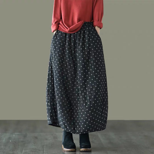Falda Elástica Estampada Talla Grande para Mujer - Image 4
