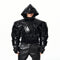 Chaqueta Hoodie Acolchada para Hombre con Diseño Deconstruido y Detalles de Cremallera