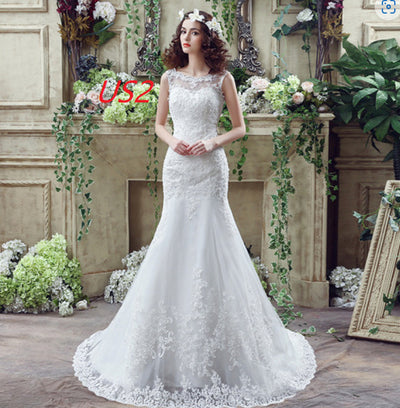 Vestido de Novia Sirena con Encaje Sensual y Cola Larga - Image 11