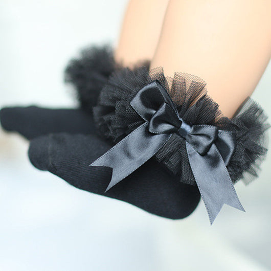 Calcetines cortos de encaje de malla para niños - Image 7