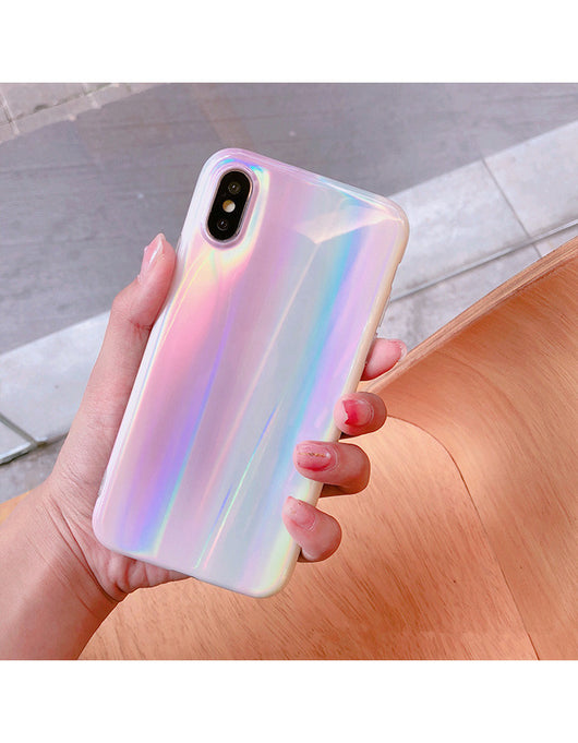 Funda para Teléfono con Láser Arcoíris Blanco - Image 11