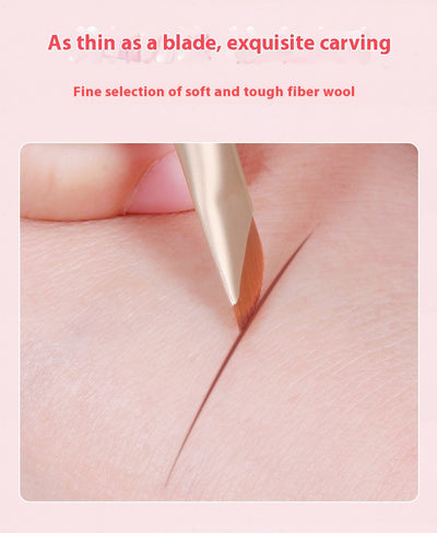 Pincel Delineador Curvado con Cerdas Suaves - Maquillaje de Ojos y Rubor - Image 17