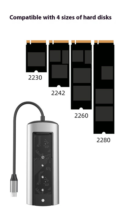 Docking Station USB-C 8 en 1 con Carcasa para Disco Duro SSD - Image 13
