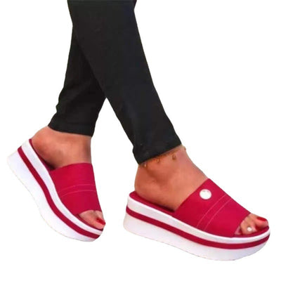 Pantuflas Rojas de Suela Gruesa - Comodidad y Estilo