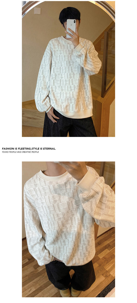 Sudadera Holgada con Cuello Redondo para Hombre - Image 12