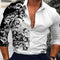 Camisa de Manga Larga con Estampado Degradado 3D