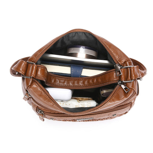 Bolso de Cuero Lavado Suave para Hombro - Image 13