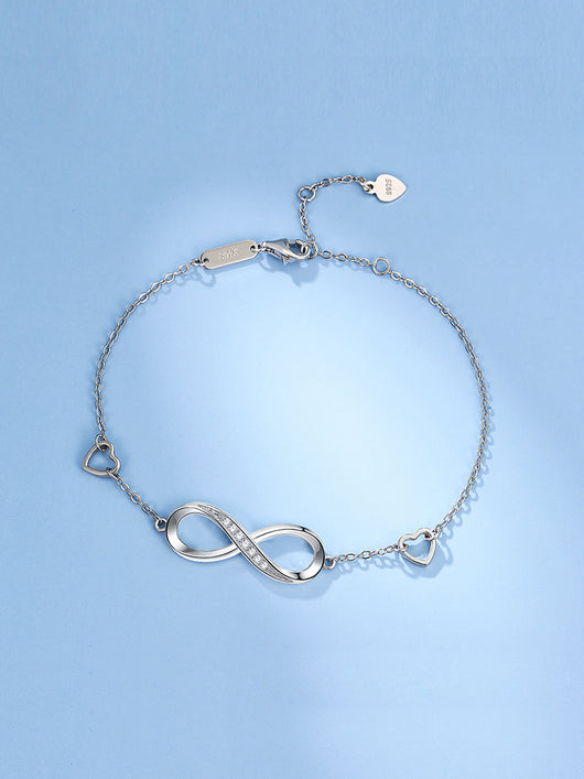 Pulsera de Plata Esterlina 925 con Símbolo de Infinito '8' para Mujer - Image 9