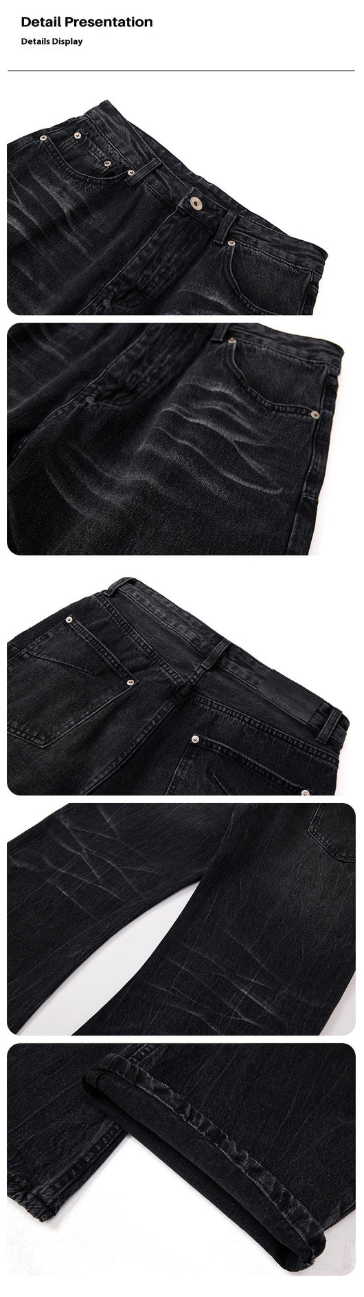 Jeans Vintage Desgastado con Efecto Rayo Americano - Image 8