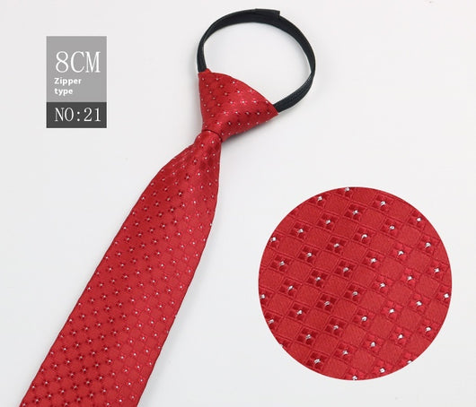 Corbata Negra Rayada Azul con Cierre Rápido - Corbata Ejecutiva Lazy Zip - Image 123