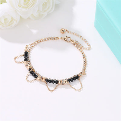 Pulsera Étnica de Cuentas con Diamantes y Borla - Image 12