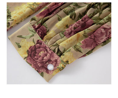 Camisa Retro Floral Suelta Estilo Hong Kong para Mujer - Image 16