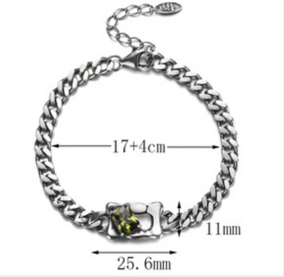 Pulsera de Plata Esterlina S925 con Diamantes Geométricos Vintage - Image 14
