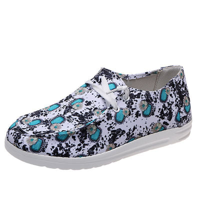 Mocasines Mujer con Estampado Girasol - Zapatos Canvas Cómodos sin Cordones - Image 10
