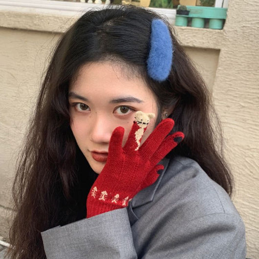 Guantes Rojos Navideños para Mujer - Image 7