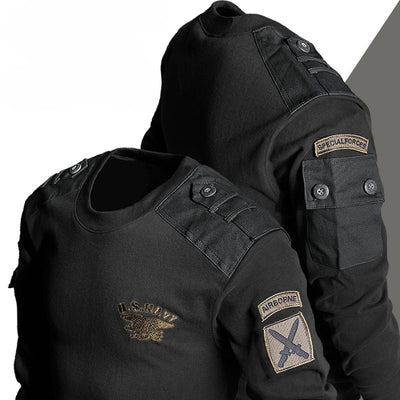 Playera Manga Larga Camuflaje Táctica de Algodón Premium para Hombre - Image 3