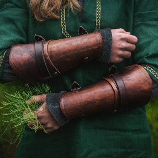Guantes de Cuero PU Estilo Medieval Renacentista para Muñeca - Image 7