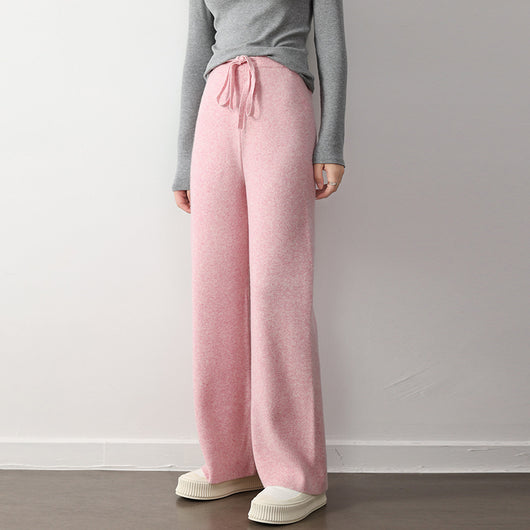 Pantalones Rectos Anchos con Cintura Elástica y Cordones - Image 2