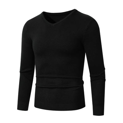 Suéter Base Layer Cuello V Manga Larga Estilo Europeo - Image 9