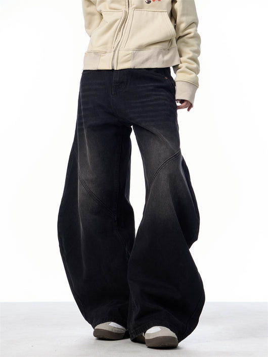 Pantalones Vaqueros Retro Negros Rectos Oversize para Mujer - Image 12