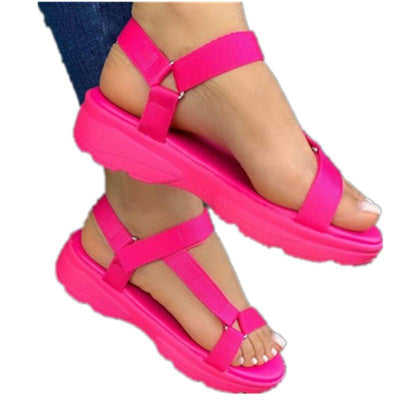 Sandalias Planas con Velcro y Colores Arcoíris para Mujer - Image 11