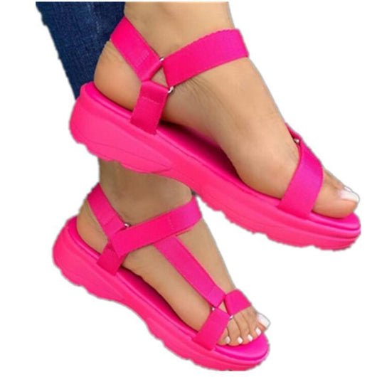 Sandalias Planas con Velcro y Colores Arcoíris para Mujer - Image 11