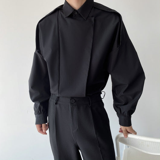 Camisa Manga Larga con Solapas Otoñales para Hombre - Image 11