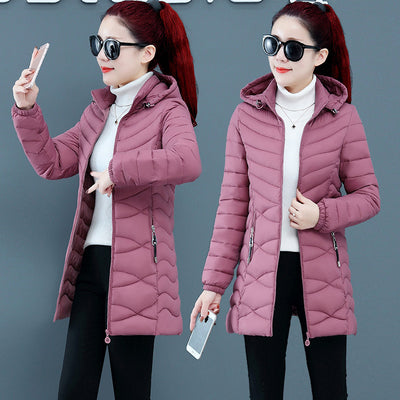 Chaqueta Acolchada Slim de Algodón para Mujer - Largo Medio - Image 4