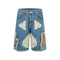 Shorts de Mezclilla Rotos con Bordado para Hombre