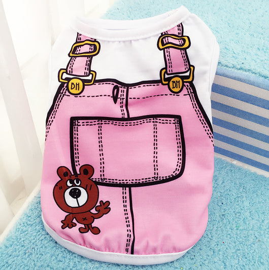 Ropa Fresca de Algodón para Mascotas - Diseño Ajustable Primavera Verano