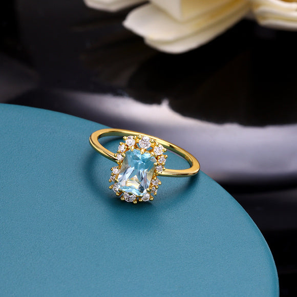 Anillo de Topacio Natural en Plata 925 - Diseño Minimalista y Elegante
