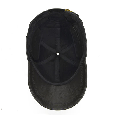 Gorro de Cuero para Hombre con Protección Auditiva - Invierno Acolchado - Image 3