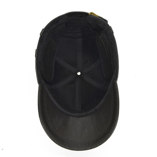 Gorro de Cuero para Hombre con Protección Auditiva - Invierno Acolchado - Image 3
