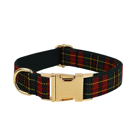 Collar y Correa para Perro a Cuadros Navideño con Fondo Verde - Image 6