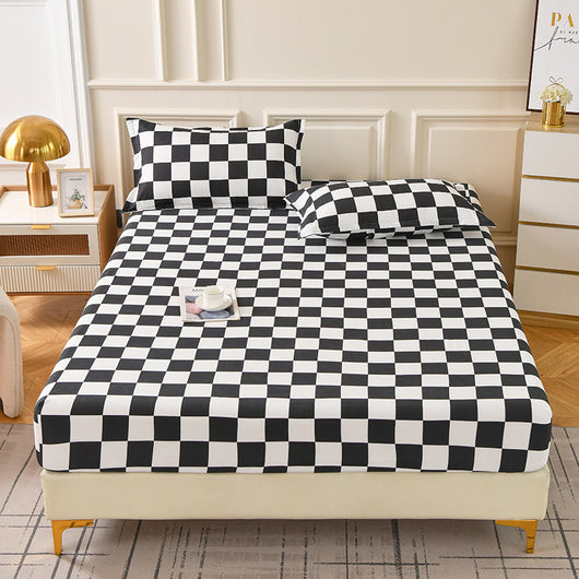 Juego de Sábana Ajustable y Funda de Almohada Estampada en Fibra Sintética - Image 9