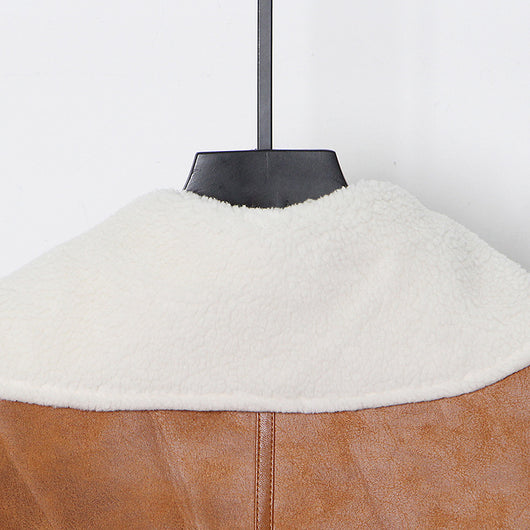 Chaqueta de Cuero con Forro de Velvet para Cordero - Abrigo Grueso y Cálido - Image 13