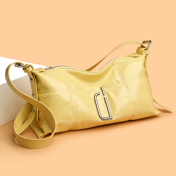 Bolso Crossbody de Cuero Wax Oil Suave - Estilo Pillow Bag